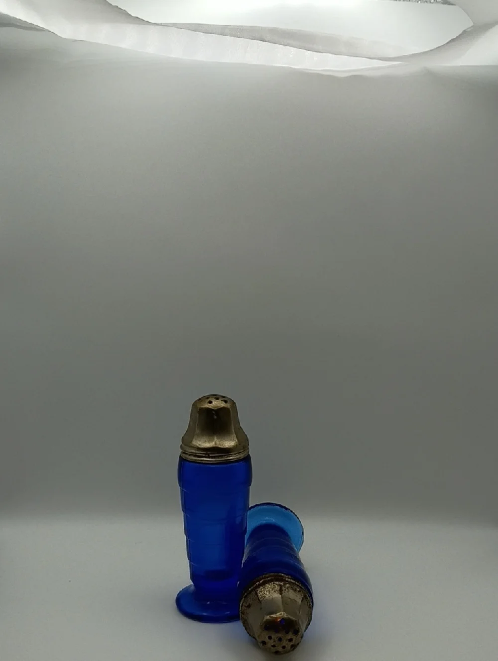 VTG 1930s Hazel Atlas Cobalt Blue Moderntone Art Deco Salt & Pepper Shakers!